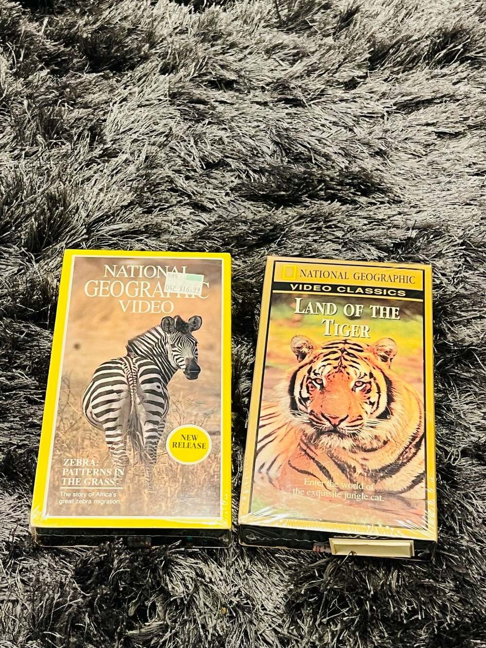 National Geographic VHS Bundle Land of the Tiger & Zebra: Patterns in the Grass